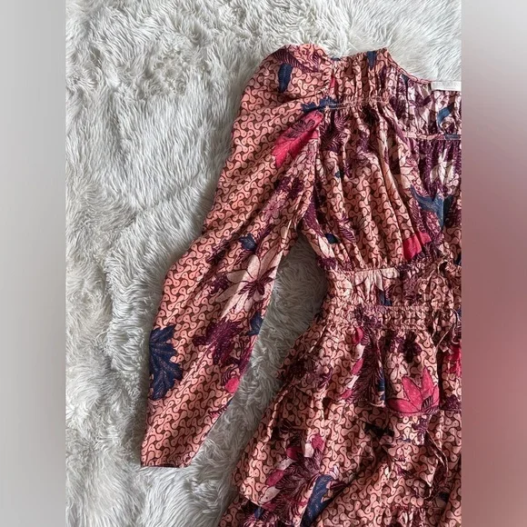 Ulla Johnson Oni Silk Mini Dress in Garden Rose Floral Ruffled Size 10 - Picture 5 of 16